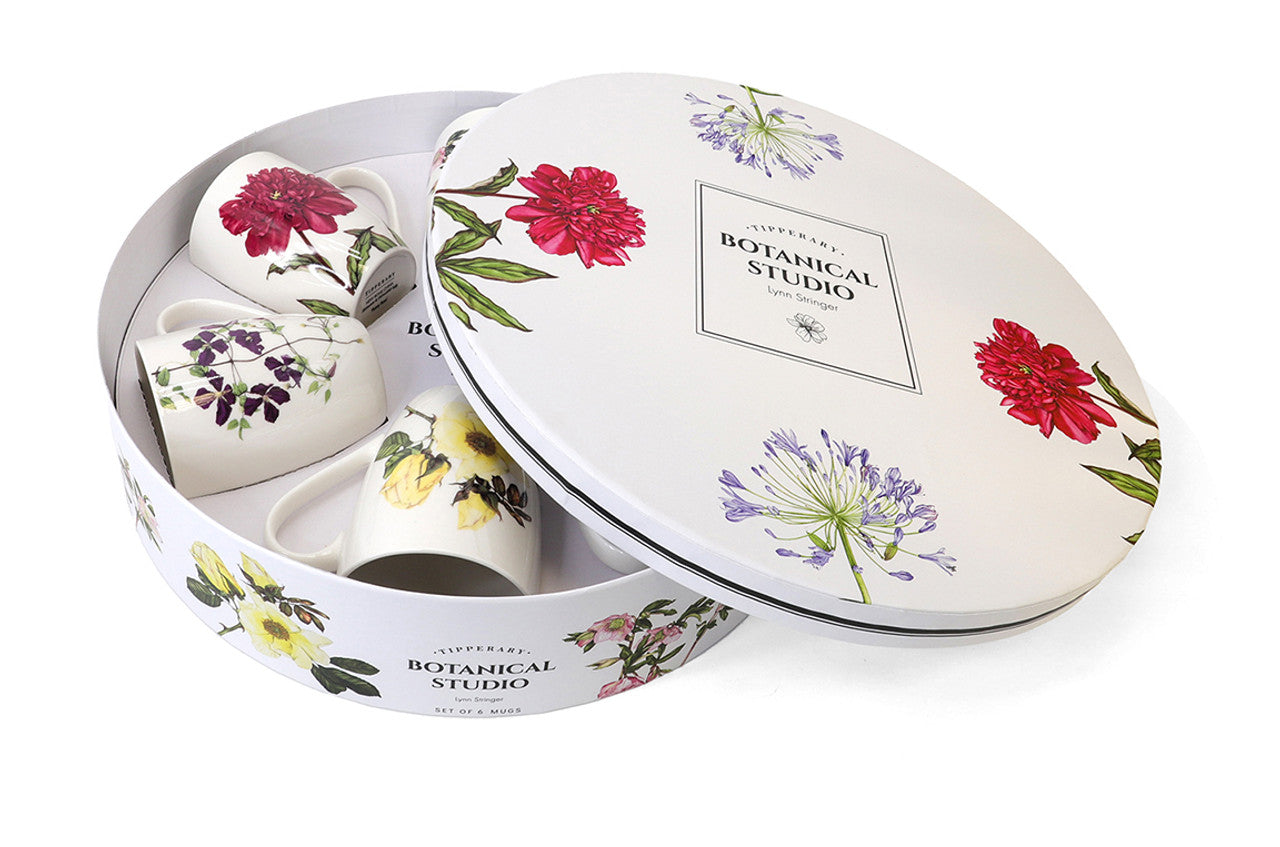 Botanic Studio Set 6 Mugs In Hat Box