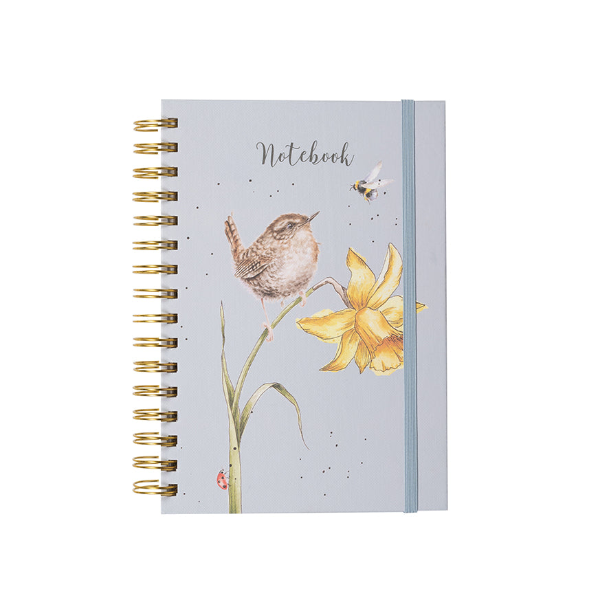 Wrendale A5 Wren Notebook - The Birds and the Bees (Blue)
