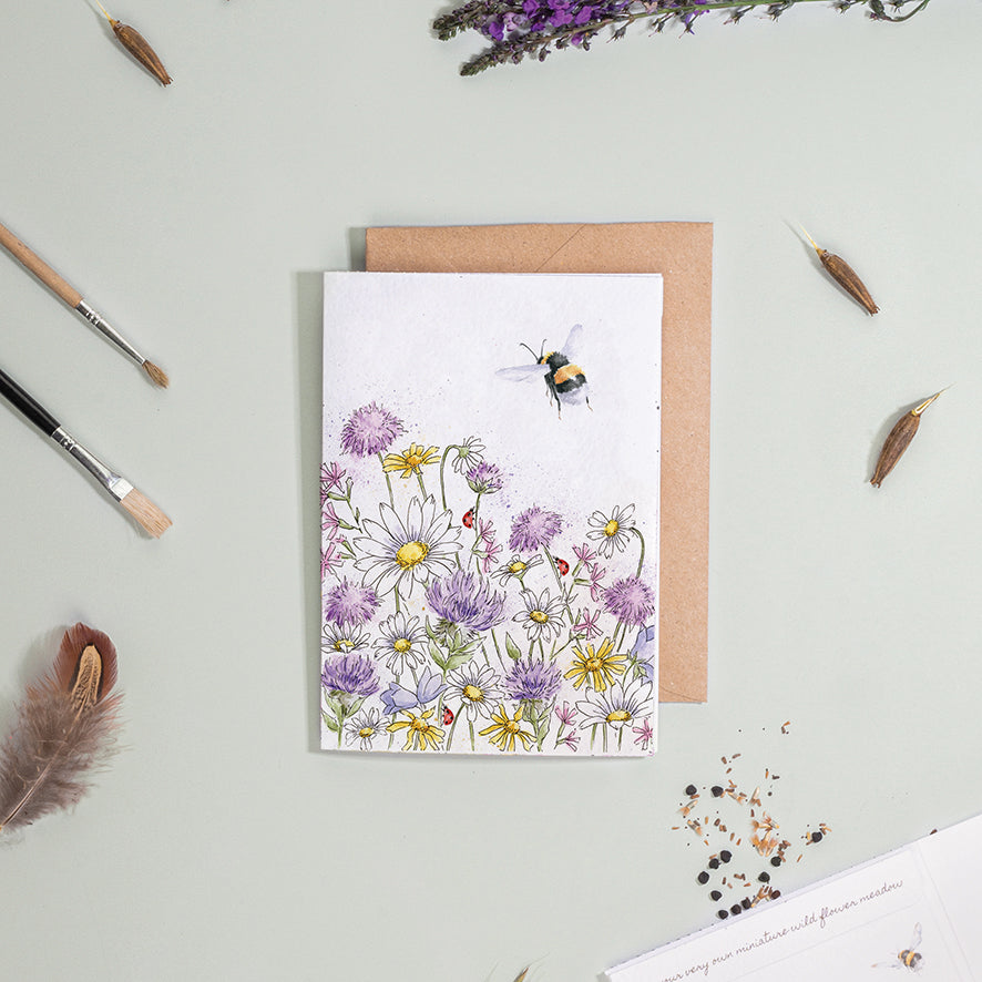 Wrendale Bee Seed Card - Just Bee-Cause
