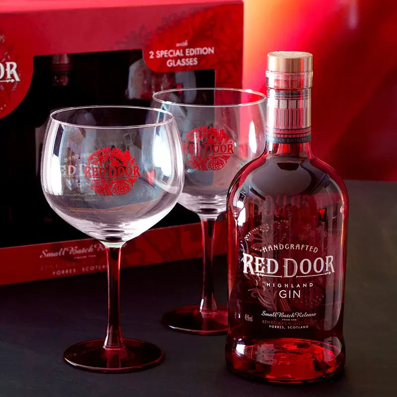 Red Door London Dry Gin Gift Pack With 2 X Glasses 70cl 45%