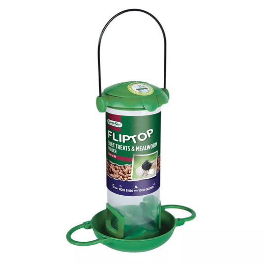 Gardman Flip Top Suet Treat & Mealworm Feeder