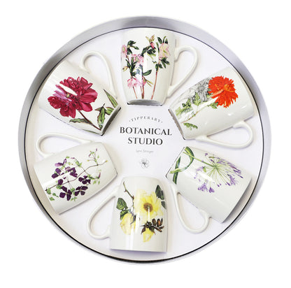 6x Mug H&h Botanicum IN New Bone China Cc415 6x Mug H&h Botanicum IN New Bone China Cc415