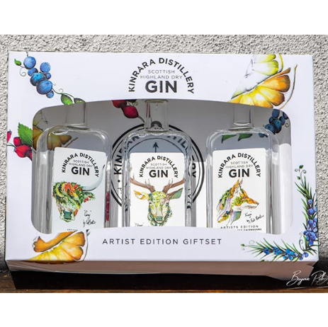 Kinrara Artist Edition Gin Gift Set 3 x 5cl 43% - Threaplands