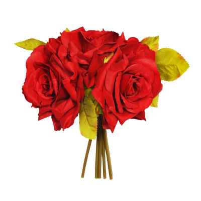 Red Open Rose Posy 24cm