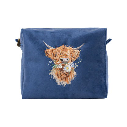 Wrendale Highland Cow Cosmetic Bag - Daisy coo