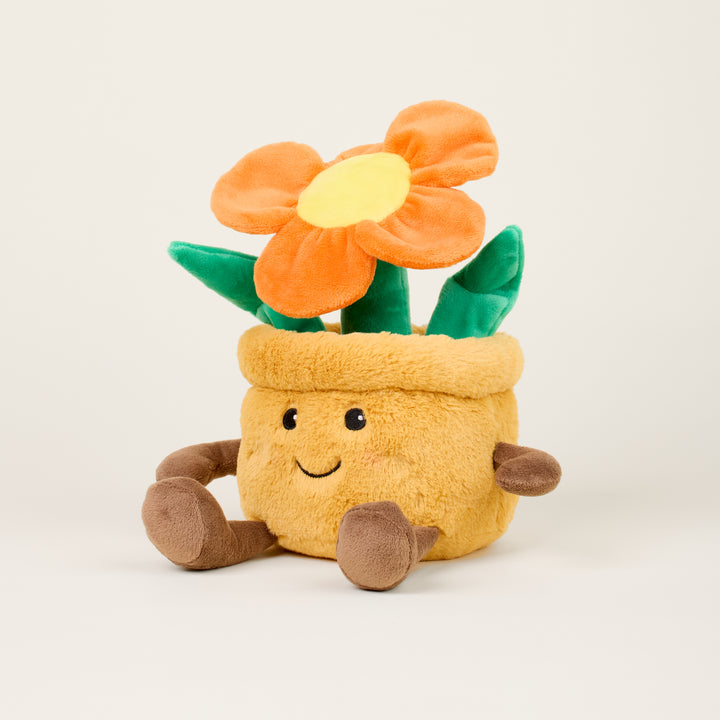 Warmies  Plush Orange Flower Pot Microwavable