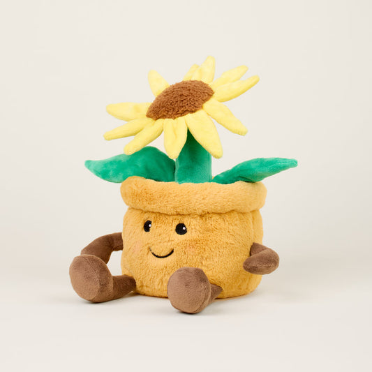 Warmies  Plush Yellow Flower Pot Microwavable