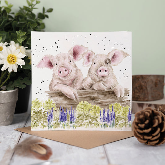Wrendale Card - Nosy Neighbours