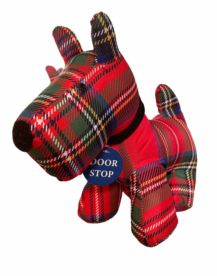 Dougal Dog Tartan Door Stop