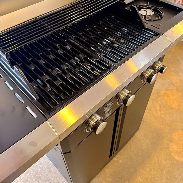 Atom Grills Black Torch  Xenon 3.1 3 Burner Gas Barbeque