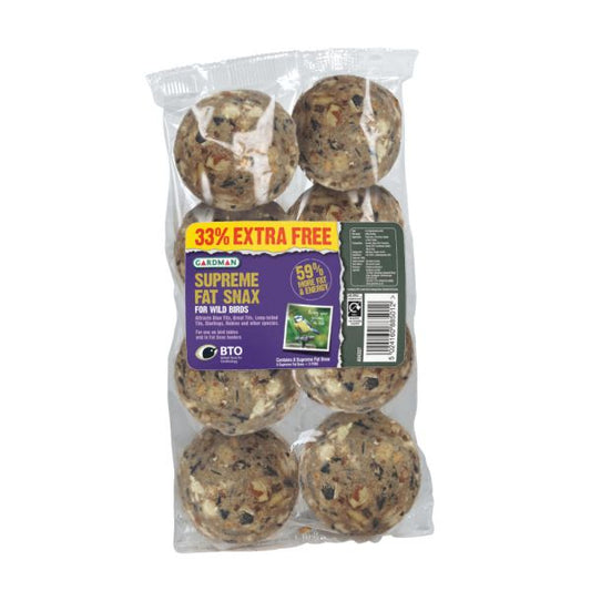 Gardman Supreme Suet Balls 6 Pack (33% extra FREE)