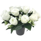 Cemetery Pot - Artificial Rosebud Flowers Ivory