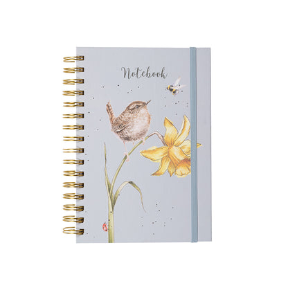 Wrendale A5 Wren Notebook - The Birds and the Bees (Blue)
