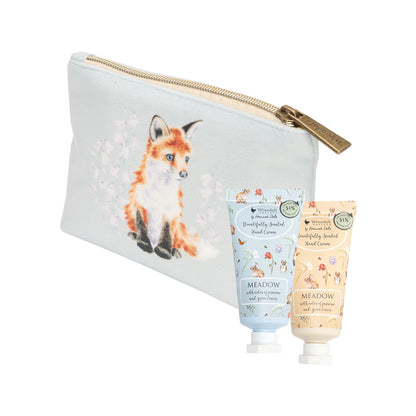 Wrendale Mini Hand Cream gift Pouch - Meadow (Blue)