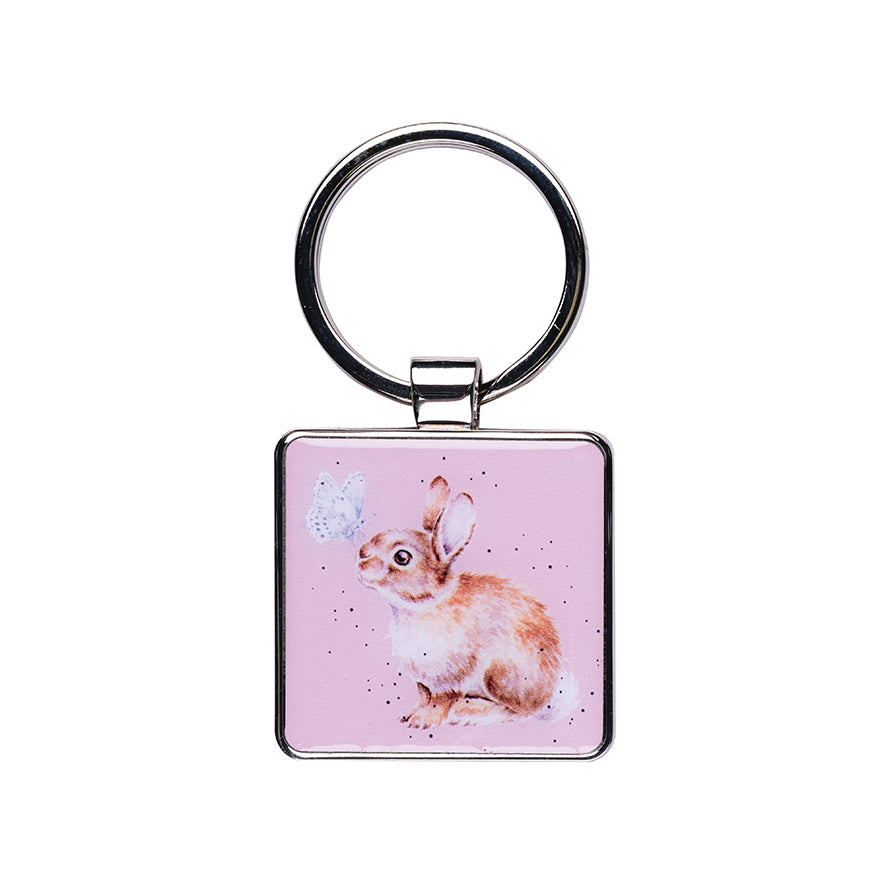 Wrendale Rabbit Keyring - I Spy a Butterfly