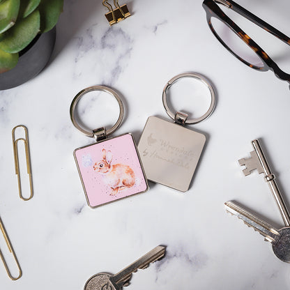 Wrendale Rabbit Keyring - I Spy a Butterfly