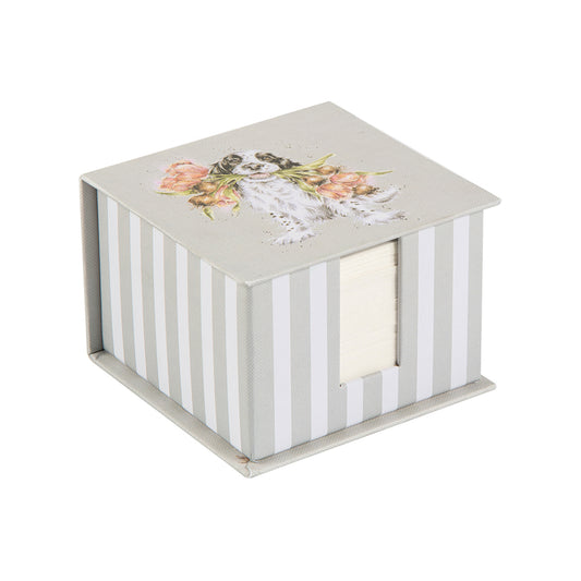 Wrendale Dog Memo Block - Blooming With Love