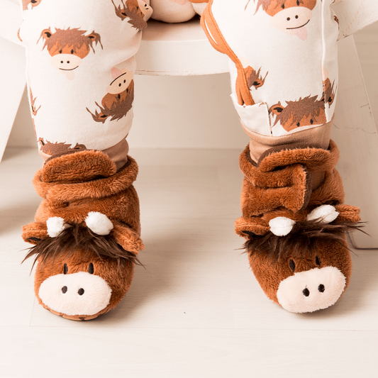 Blade & Rose- Neutral Hamish Cow Booties Large