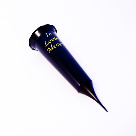 Oasis Grave Vase Spike Gold/Black Script