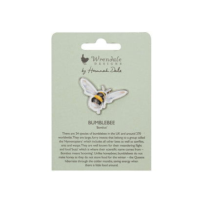 Wrendale Bee Pin Badge - Flight od the Bumblebee