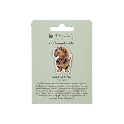 Wrendale Dog Pin Badge - Little Sausage
