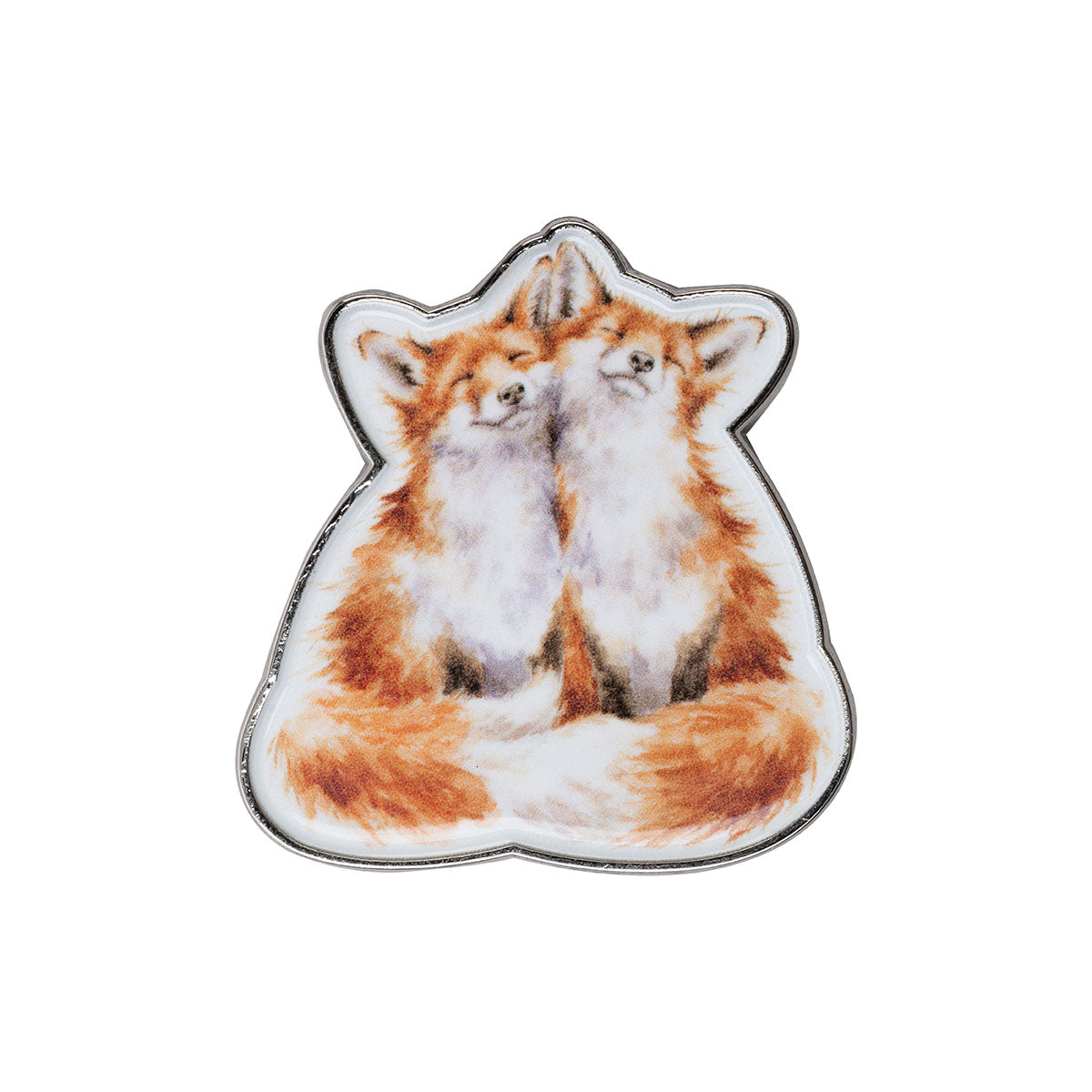 Wrendale Fox Pin Badge - Contentment