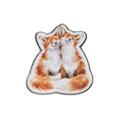 Wrendale Fox Pin Badge - Contentment