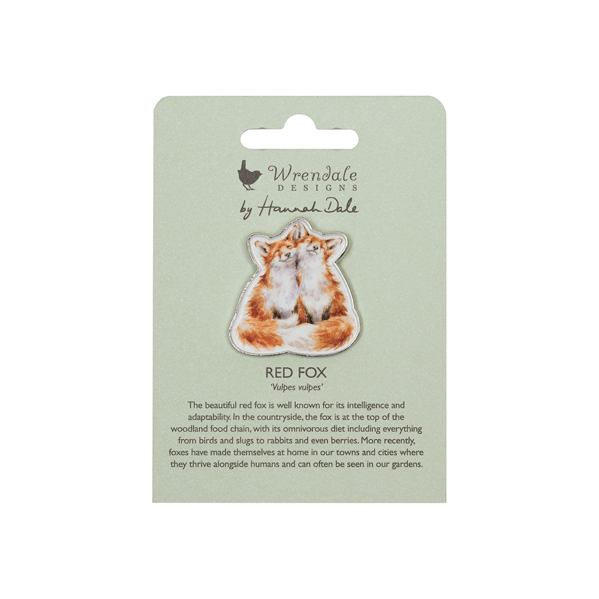 Wrendale Fox Pin Badge - Contentment
