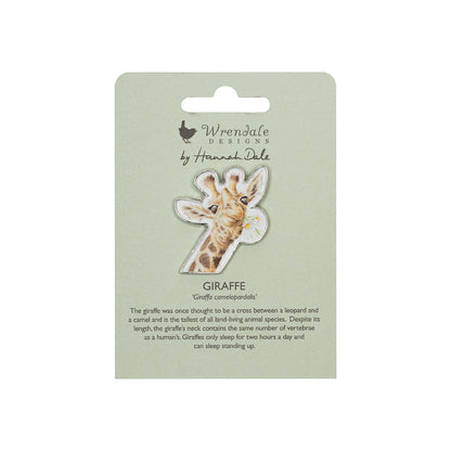 Wrendale Giraffe Pin Badge - Flowers