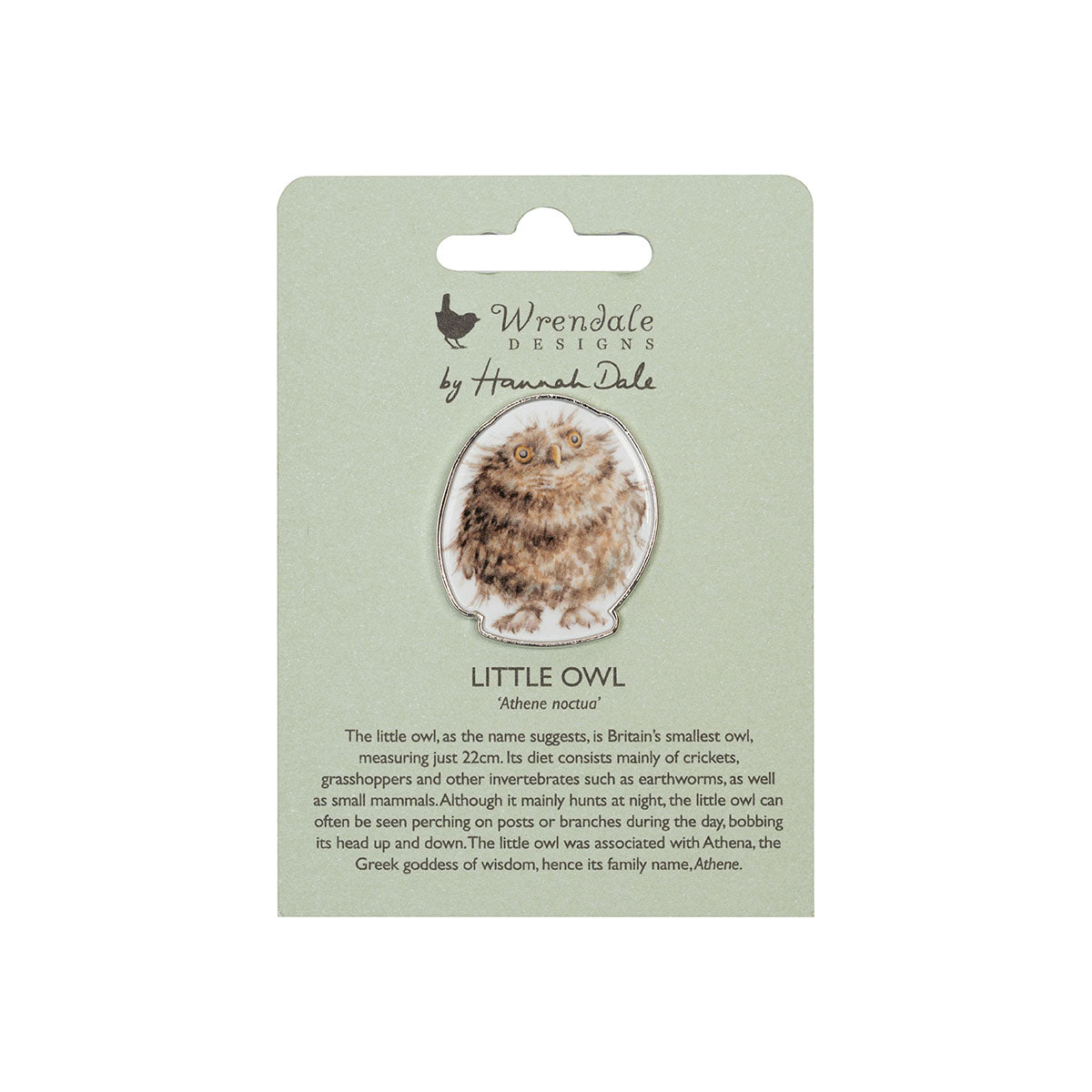 Wrendale Owl Pin Badge - Round Owl