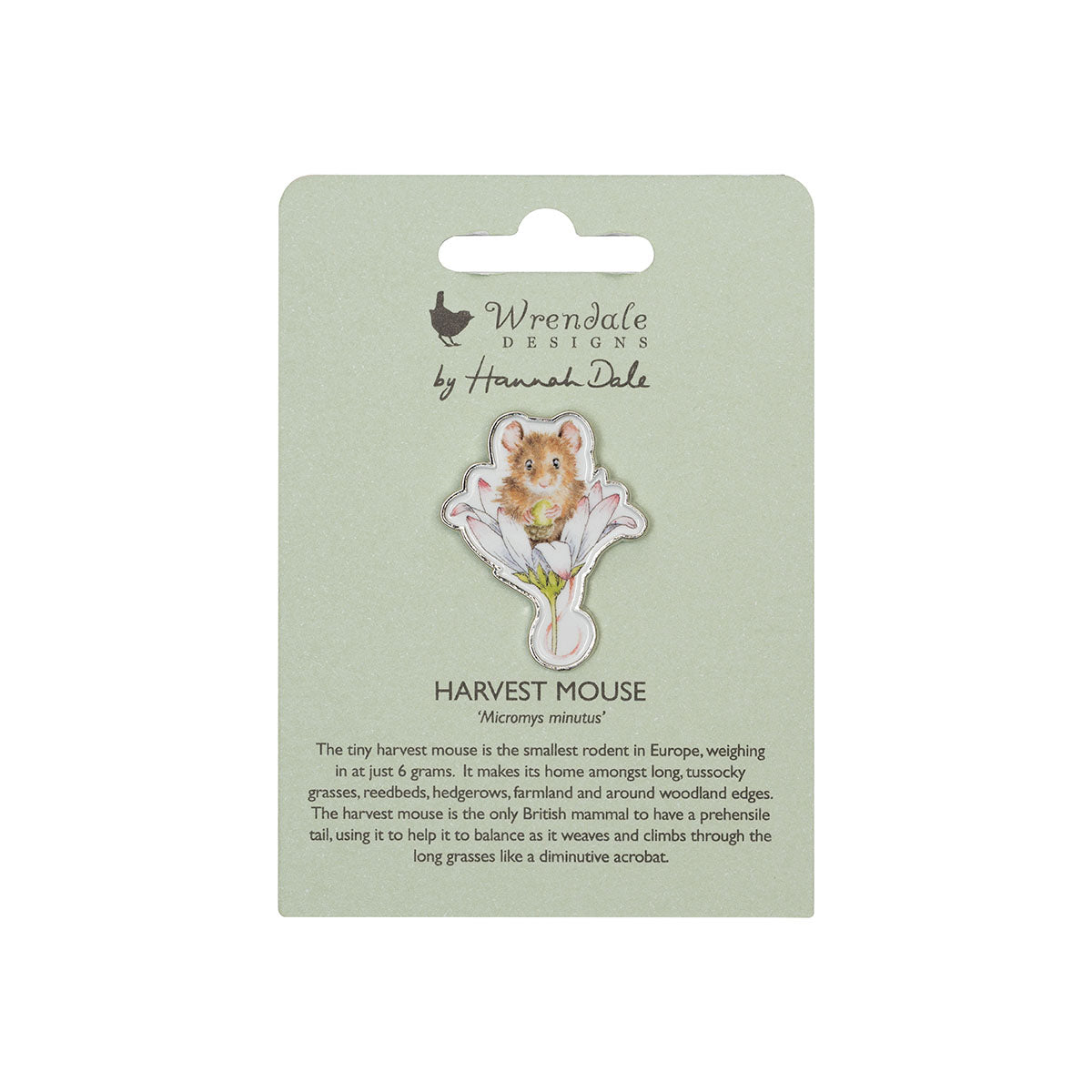 Wrendale Mouse Pin Badge - Oops A Daisy