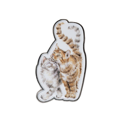 Wrendale Cat Pin Badge - Feline Good