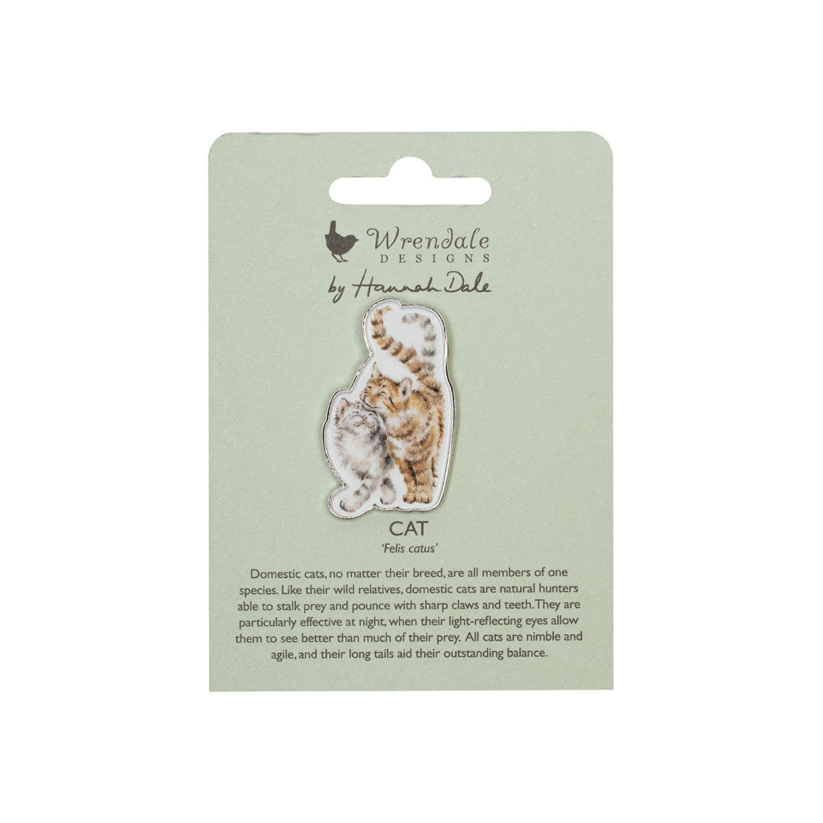 Wrendale Cat Pin Badge - Feline Good