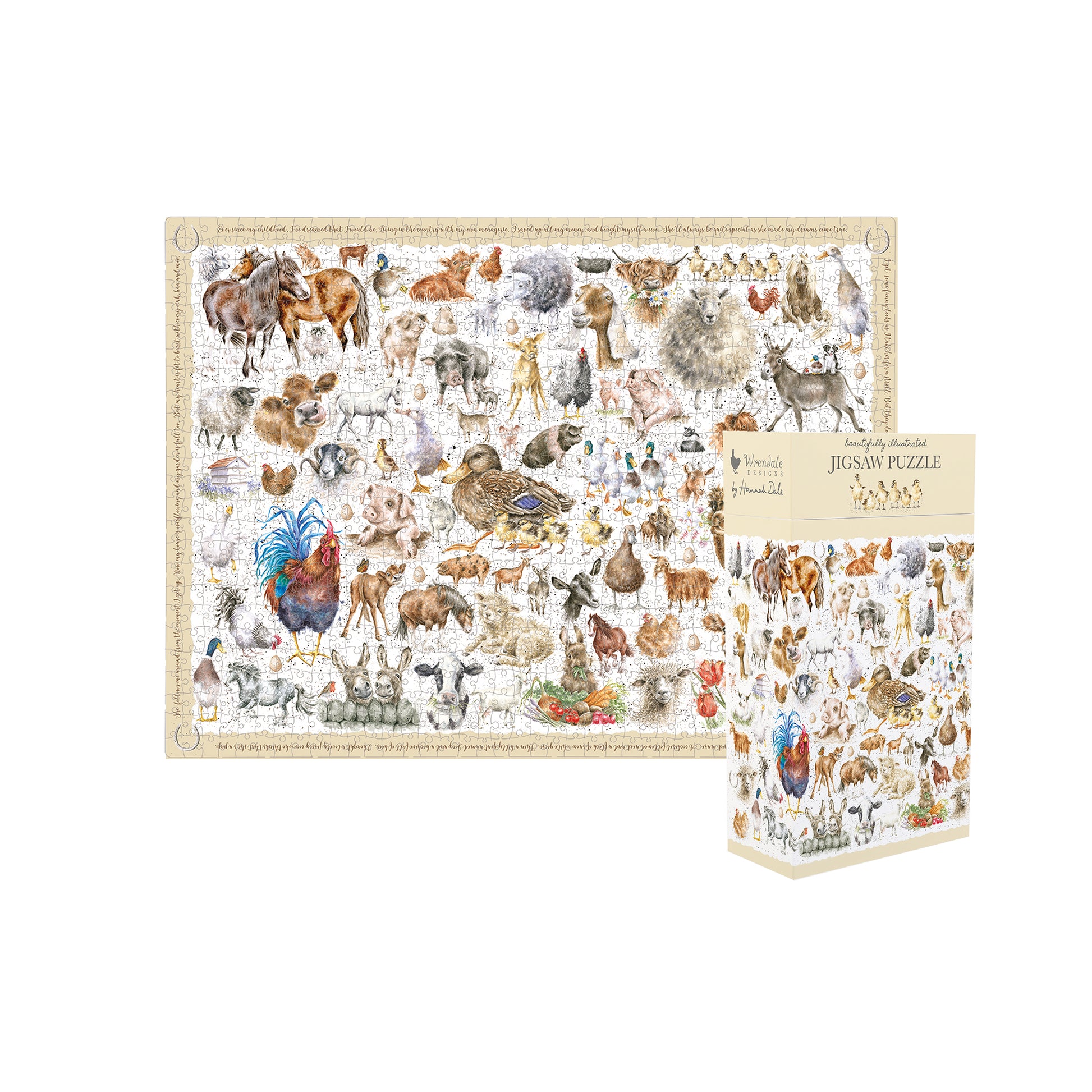 Wrendale Puzzle - Farmyard Friends - Threaplands