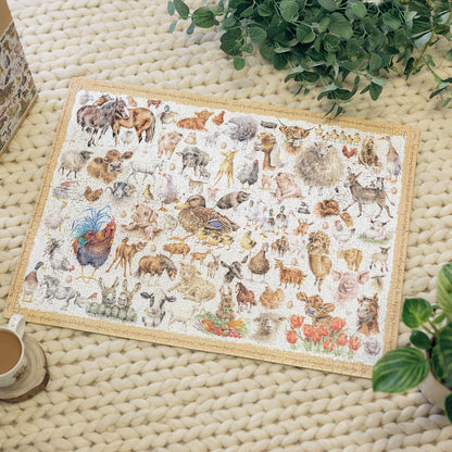 Wrendale Puzzle - Farmyard Friends - Threaplands