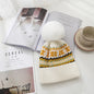 Pom Pom Fairisle Style Hat White
