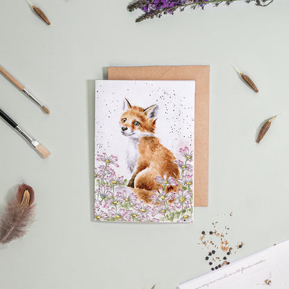 Wrendale Fox Seed Card - Make My Daisy