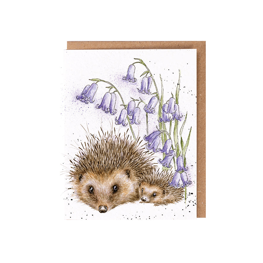 Wrendale Hedgehog Seed Card - Love & Hedgehugs