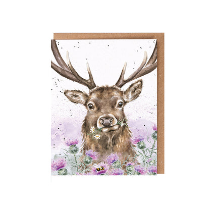Wrendale Stag Seed Card - Thistle Make You Smile