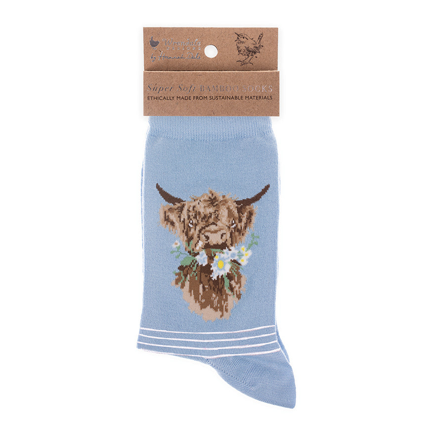 Wrendale Cow Sock - Daisy Coo
