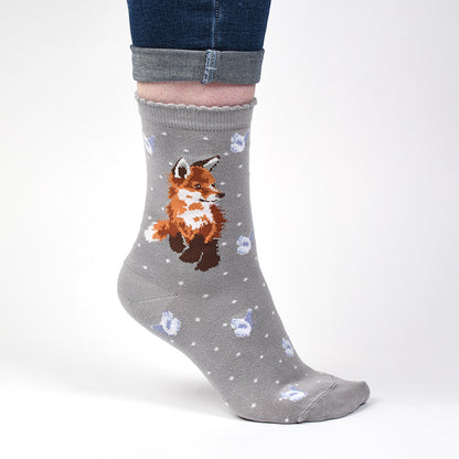 Wrendale Fox Sock - Born to be Wild