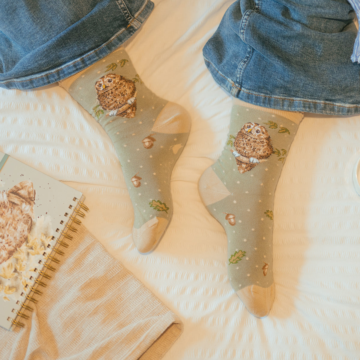 Wrendale Owl Sock - Treetops