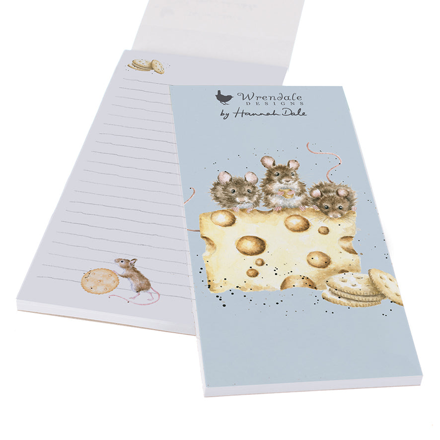 Wrendale Mouse Shopping Pad - Crackers About Cheese