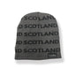 Scotland Beanie Hat Grey With Black Writing