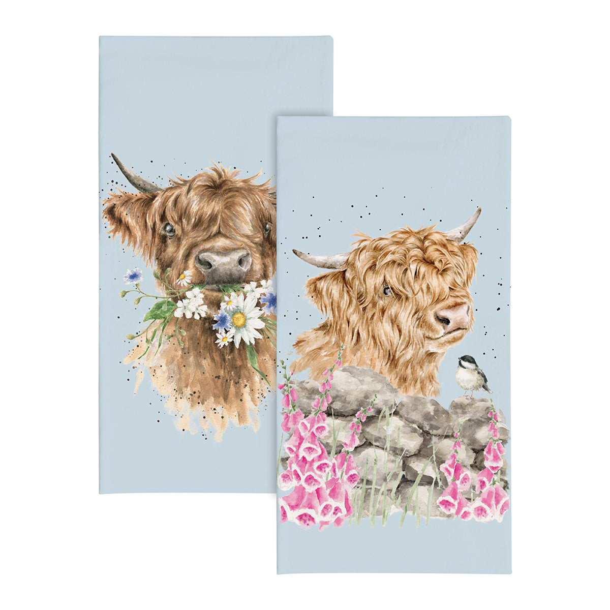 Wrendale Highland Cow Pocket Tissues - Daisy Coo