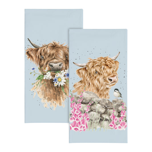 Wrendale Highland Cow Pocket Tissues - Daisy Coo