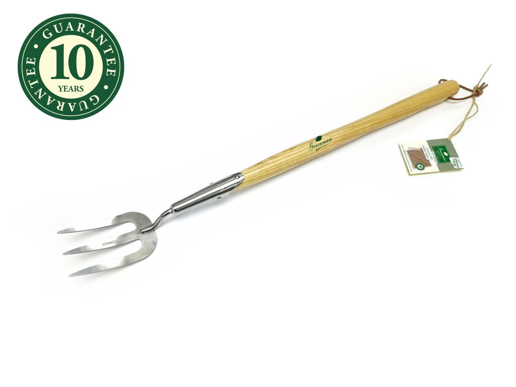 Greenman Mid Handled Stainless Steel Weed Fork