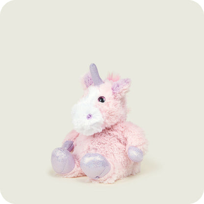 Warmies  9" Junior Sparkly Pink Unicorn Microwava