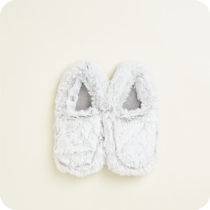 Warmies  Slippers Marshmallow Grey Microwavable