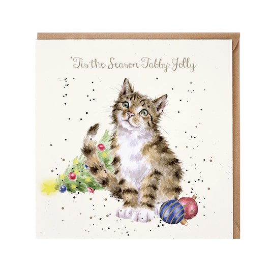 Wrendale Card - Tabby Jolly Cat